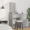 vidaXL Toaletka z szufladami szara 50 x 41 x 140 cm Podgląd zdjęcia produktu 2