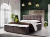 Boxspringbett Schlafzimmerbett KERLON 140x200cm Braun Produktbild-Vorschau 1