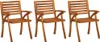 The Living Store Garten-Essstühle mit Kissen 3 Stk. Produktbild-Vorschau 3