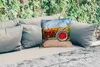 MuchoWow® Outdoor Kissen - Traktor - Rot - Sonnenblume - Produktbild-Vorschau 2