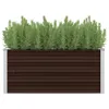 vidaXL Lit surélevé de jardin brun 100 x 40 x 45 cm Acier Voir les images du produit 8