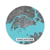 MuchoWow® Mauspad Mousepad Singapur - Karte - Blau - Produktbild-Vorschau 1