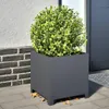 vidaXL květináč antracitový 40x40x40 ocelový Náhled obrázku produktu 2