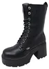 Buffalo Mila Lace Up Mid Damenschuhe Schnürstiefel Schwarz Produktbild-Vorschau 6