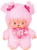 Monchhichi Cherry Blossum Girl Pink Twin Tail, bábika, 2 Náhľad obrázku produktu 3