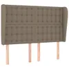 Design Möbel Kopfteil mit Ohren Taupe 147x23x118/128 cm Produktbild-Vorschau 2