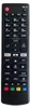 A black TV remote control with various buttons. Produktbild-Vorschau