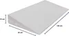 A white wedge pillow with dimensions indicated by measurement lines and text. Produktbild-Vorschau