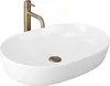 Lavabo da Appoggio Rea Cleo 61 White Matt Anteprima dell’immagine prodotto 1
