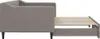 vidaXL Tagesbett Ausziehbar Taupe 90x200 cm Stoff Produktbild-Vorschau 8