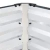 A close-up view of the corner of a raised garden bed, showing the connection point between two panels. Produktbild-Vorschau