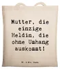 Mr. & Mrs. Panda Tote Bag Spruch Heldin Mutter - Produktbild-Vorschau 1