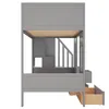 Lit superposé Merax 90 x 200 cm avec structure en bois, lit Voir les images du produit 6