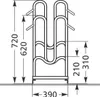 Fahrradständer 4160 | 10 Räder beidseitig |  RA 350mm Produktbild-Vorschau 2