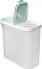 A clear studio shot of a white and mint green cereal container with its lid open. Náhled obrázku produktu
