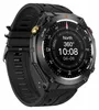 A close-up, angled view of a black smartwatch with a black strap. Podgląd zdjęcia produktu