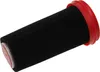A black filter with red caps on both ends, presented diagonally on a white background. Produktbild-Vorschau