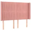 LED Kopfteil Rosa 147x16x118/128 cm Samt Produktbild-Vorschau 3