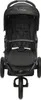 A black stroller is shown from the front on a white background. Voir les images du produit