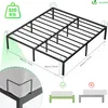 VOUNOT® Bettgestell 180x200 cm Metallbett mit Lattenrost Produktbild-Vorschau 2