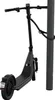 An electric scooter is locked to a pole. Voir les images du produit