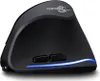 A black vertical gaming mouse with blue LED lighting. Produktbild-Vorschau