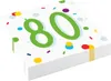 Riethmueller|amscan 20 Servietten Confetti Birthday 80 33 x Produktbild-Vorschau 1