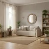 Sofa mit Schlaffunktion - Creme - Leicht zu Reinigen - mit Produktbild-Vorschau 3