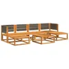 The Living Store 7-tlg. Garten-Sofagarnitur mit Kissen Produktbild-Vorschau 4