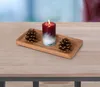Akazien Kerzentablett eckig - 28 x 14 cm - Deko Holz Produktbild-Vorschau 4
