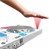 A hand hovers over a DJ controller, with a red light beam emanating from the controller towards the hand. Produktbild-Vorschau