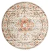 In- & Outdoor Teppich Rund - Kairo Medaillon Creme Bunt Produktbild-Vorschau 1