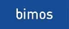 The image shows the word "bimos" in white text on a blue background. Produktbild-Vorschau