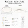 Lámpara de techo LED con luz nocturna de 1800K, 24W. Vista previa de la imagen del producto 9