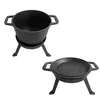 Gusseiserner Jagdkessel 5,0 l mit Grillpfanne 2 in 1 Produktbild-Vorschau 4