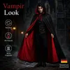 Premium Halloween Umhang XXL (180cm) wechsel Rot & Schwarz Produktbild-Vorschau 4