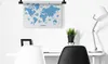 MuchoWow® Wandteppich Wandbehang Weltkarte - Blau - Einfach Produktbild-Vorschau 4
