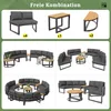 Flieks Gartenmöbel-Set 7-tlg., Gartenlounge-Set mit 4 Produktbild-Vorschau 5