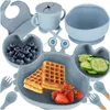 Detská silikónová sada Krab 9 ks – tanier s prísavkou, Náhľad obrázku produktu 1