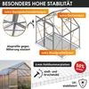 BRAST Gewächshaus Aluminium mit Fundament | 130x190x195cm Produktbild-Vorschau 4