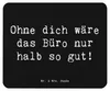 Mr. & Mrs. Panda Mousepad Spruch Sekretärin Beste - Schwarz Produktbild-Vorschau 1