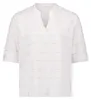 Damen Casual Bluse gestreift mit V-Ausschnitt und 3/4 Arm, Produktbild-Vorschau 1