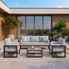 BEAUTYSOFA | VERDINO Gartensessel Grau – Gartenstuhl Lounge Produktbild-Vorschau 2