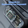 Close-up view of electronic components inside a device, highlighting Bluetooth and storage capacity. Produktbild-Vorschau