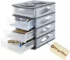 Schubladenbox A4 Ablagefächer Stapelbar Organizer Büro Produktbild-Vorschau 1