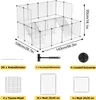 A diagram showing the components and dimensions of a pet enclosure. Produktbild-Vorschau
