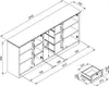 Madia 4 ante e 4 cassetti rovere anticato Timber51A Anteprima dell’immagine prodotto 7