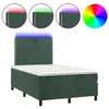 vidaXL Boxspringbett mit Matratze & LED Dunkelgrün 120x200 Produktbild-Vorschau 11
