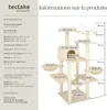 Arbre à chat LILOU 165 cm - beige Voir les images du produit 6