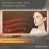 A woman with red hair is shown in front of a mirror with red wavy lines and a digital display. Produktbild-Vorschau
